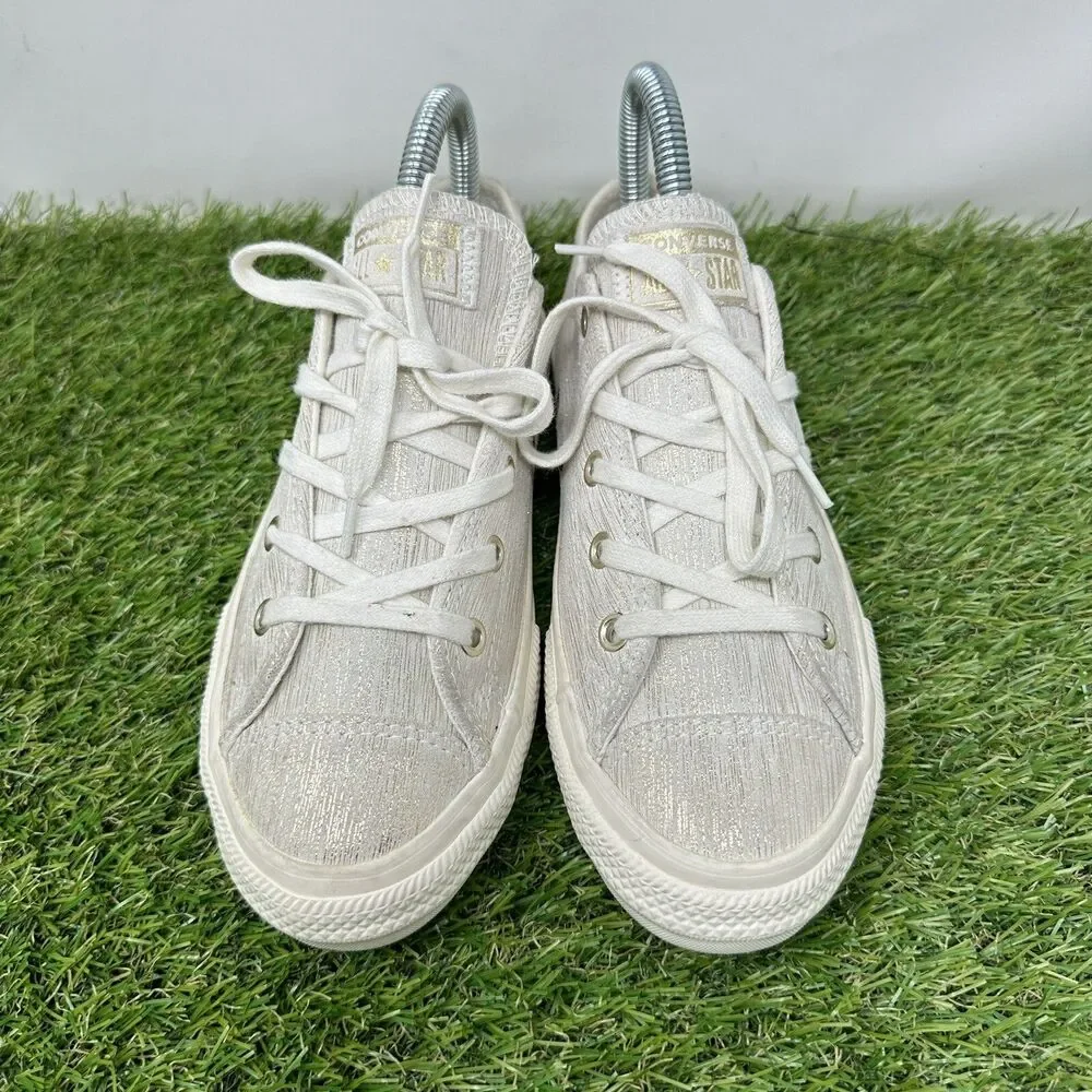 Converse Chuck Taylor All Star Egret Gold Metallic Low Top Size 3 Youth 363092C